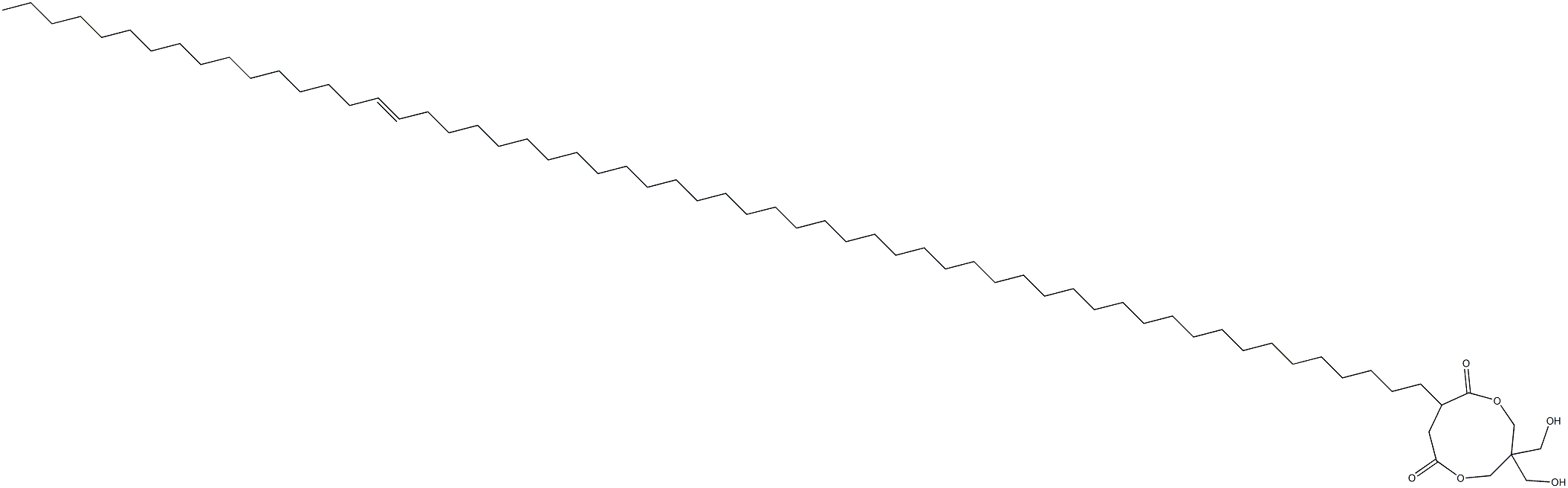 3,3-Bis(hydroxymethyl)-8-(42-octapentacontenyl)-1,5-dioxacyclononane-6,9-dione Struktur