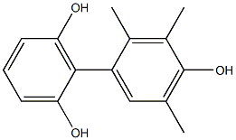 2',3',5'-Trimethyl-1,1'-biphenyl-2,4',6-triol Struktur