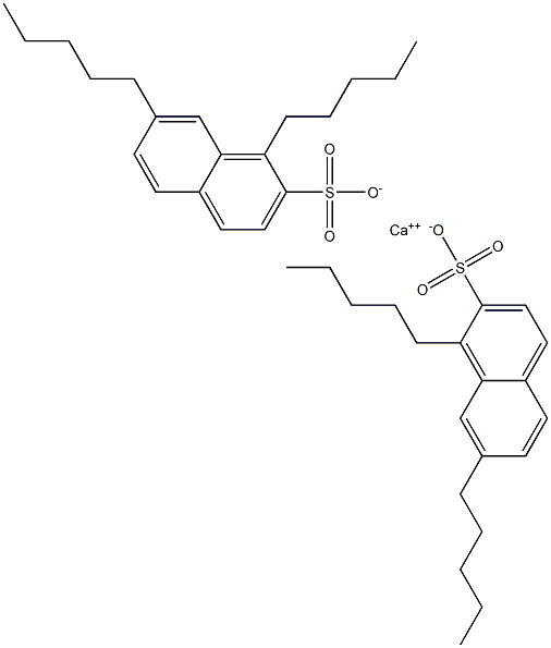 Bis(1,7-dipentyl-2-naphthalenesulfonic acid)calcium salt Struktur