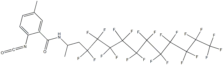 2-Isocyanato-5-methyl-N-[2-(tricosafluoroundecyl)-1-methylethyl]benzamide Struktur