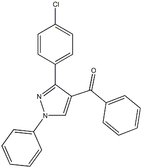 1-Phenyl-3-(4-chlorophenyl)-4-benzoyl-1H-pyrazole Struktur