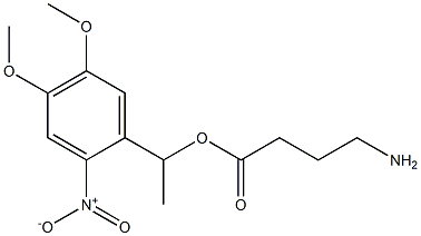 4-Aminobutyric acid 1-(4,5-dimethoxy-2-nitrophenyl)ethyl ester Struktur