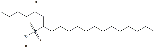 5-Hydroxyicosane-7-sulfonic acid potassium salt Struktur