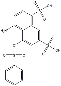 4-Amino-5-[(phenylsulfonyl)oxy]-1,7-naphthalenedisulfonic acid Struktur