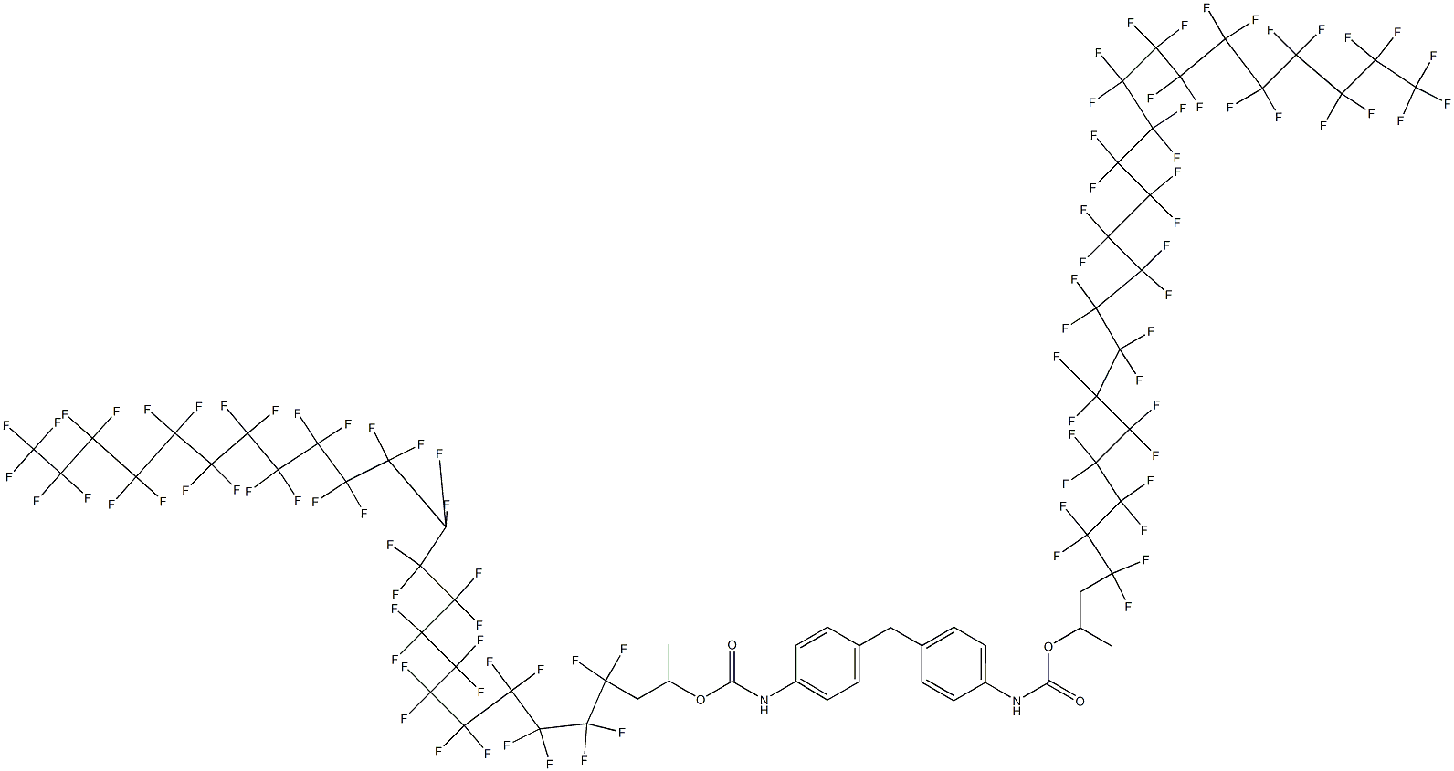 4,4'-Methylenebis[N-[1-methyl-2-(pentatetracontafluorodocosyl)ethyl]oxycarbonylaniline] Struktur