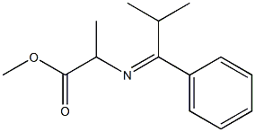 N-[1-(Methoxycarbonyl)ethyl]-2-methyl-1-phenylpropylideneamine Struktur