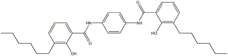 N,N'-Bis(3-hexylsalicyloyl)-p-phenylenediamine Struktur