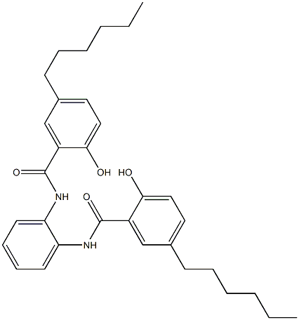 N,N'-Bis(5-hexylsalicyloyl)-o-phenylenediamine Struktur