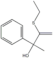 3-Ethylthio-2-phenyl-3-buten-2-ol Struktur