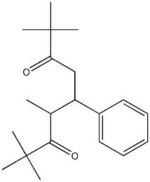 2,2,4,8,8-Pentamethyl-5-phenyl-3,7-nonanedione Struktur