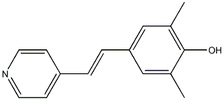 4-[(E)-2-(4-Pyridinyl)ethenyl]-2,6-dimethylphenol Struktur