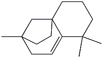 5,5,9-Trimethyltricyclo[7.2.1.01,6]dodec-6-ene Struktur