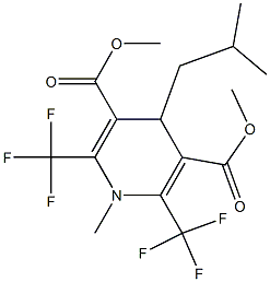 1,4-Dihydro-2,6-bis(trifluoromethyl)-1-methyl-4-(2-methylpropyl)-3,5-pyridinedicarboxylic acid dimethyl ester Struktur