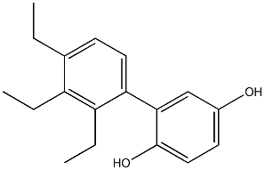 2-(2,3,4-Triethylphenyl)benzene-1,4-diol Struktur