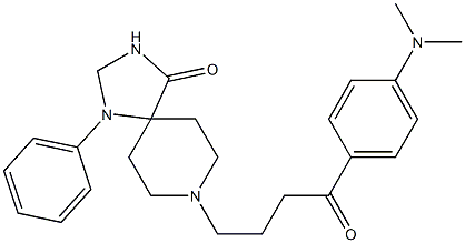 8-[3-[4-(Dimethylamino)benzoyl]propyl]-1-phenyl-1,3,8-triazaspiro[4.5]decan-4-one Struktur