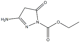 3-Amino-4,5-dihydro-5-oxo-1H-pyrazole-1-carboxylic acid ethyl ester Struktur