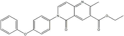 6-(4-Phenoxyphenyl)-2-methyl-5-oxo-5,6-dihydro-1,6-naphthyridine-3-carboxylic acid ethyl ester Struktur