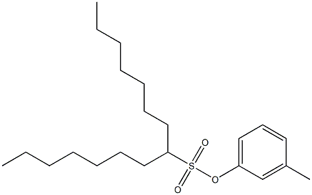 8-Pentadecanesulfonic acid 3-methylphenyl ester Struktur