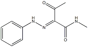 2-(2-Phenylhydrazono)-1-(methylamino)butane-1,3-dione Struktur