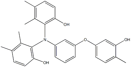 N,N-Bis(6-hydroxy-2,3-dimethylphenyl)-3-(3-hydroxy-4-methylphenoxy)benzenamine Struktur