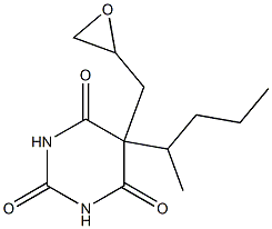 5-(Oxiranylmethyl)-5-(1-methylbutyl)barbituric acid Struktur