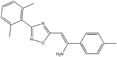 5-[(Z)-2-Amino-2-(4-methylphenyl)ethenyl]-3-(2,6-dimethylphenyl)-1,2,4-oxadiazole Struktur