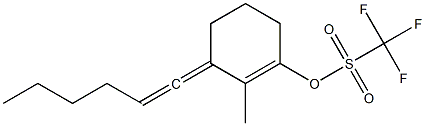 2-Methyl-3-(1-hexen-1-ylidene)-1-cyclohexen-1-ol trifluoromethanesulfonate Struktur