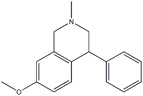 2-Methyl-4-phenyl-7-methoxy-1,2,3,4-tetrahydroisoquinoline Struktur