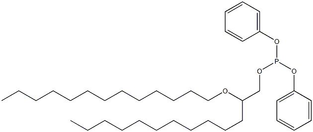 Phosphorous acid 2-(tridecyloxy)tridecyldiphenyl ester Struktur