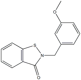 2-[3-Methoxybenzyl]-1,2-benzisothiazol-3(2H)-one Struktur