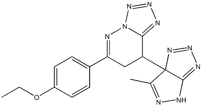 7,8-Dihydro-6-(4-ethoxyphenyl)-8-[(4,6a-dihydro-6-methylpyrazolo[3,4-d]-1,2,3-triazol)-6a-yl]tetrazolo[1,5-b]pyridazine Struktur