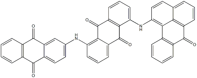 1-(9,10-Dihydro-9,10-dioxoanthracen-2-ylamino)-5-(7-oxo-7H-benz[de]anthracen-1-ylamino)anthraquinone Struktur