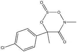 4,6-Dimethyl-6-(4-chlorophenyl)-4H-1,3,2,4-dioxathiazin-5(6H)-one 2-oxide Struktur