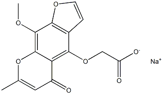 [(9-Methoxy-7-methyl-5-oxo-5H-furo[3,2-g][1]benzopyran-4-yl)oxy]acetic acid sodium salt Struktur