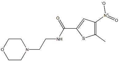 N-[2-Morpholinoethyl]-5-methyl-4-nitrothiophene-2-carboxamide Struktur