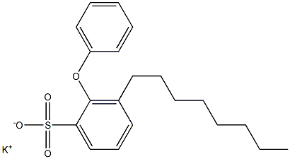 3-Octyl-2-phenoxybenzenesulfonic acid potassium salt Struktur