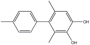 3,5-Dimethyl-4-(4-methylphenyl)benzene-1,2-diol Struktur