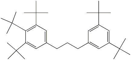 1-(3,4,5-Tri-tert-butylphenyl)-3-(3,5-di-tert-butylphenyl)propane Struktur