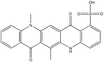 5,7,12,14-Tetrahydro-6,12-dimethyl-7,14-dioxoquino[2,3-b]acridine-1-sulfonic acid Struktur