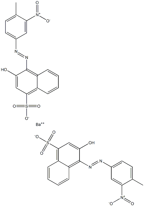 Bis[1-[(4-methyl-3-nitrophenyl)azo]-2-hydroxy-4-naphthalenesulfonic acid]barium salt Struktur