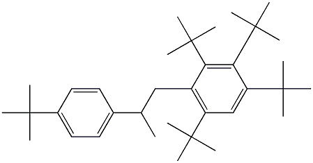 1-(2,3,4,6-Tetra-tert-butylphenyl)-2-(4-tert-butylphenyl)propane Struktur