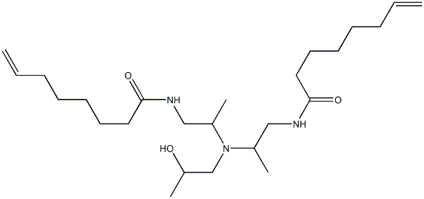 N,N'-[2-Hydroxypropyliminobis(2-methyl-2,1-ethanediyl)]bis(7-octenamide) Struktur