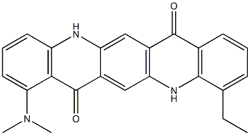 1-(Dimethylamino)-11-ethyl-5,12-dihydroquino[2,3-b]acridine-7,14-dione Struktur