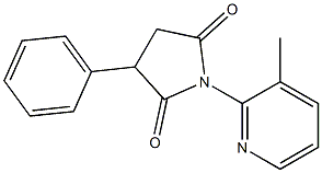 N-(3-Methyl-2-pyridyl)-2-phenylsuccinimide Struktur