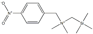 4-Nitro-N,N-dimethyl-N-(trimethylsilylmethyl)benzenemethanaminium Struktur