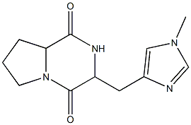 3-[(1-Methyl-1H-imidazol-4-yl)methyl]hexahydropyrrolo[1,2-a]pyrazine-1,4-dione Struktur