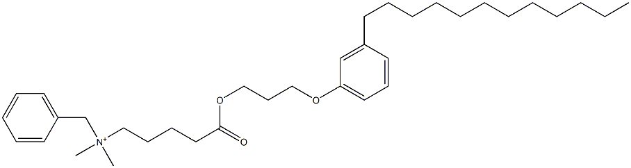 N,N-Dimethyl-N-benzyl-N-[4-[[3-(3-dodecylphenyloxy)propyl]oxycarbonyl]butyl]aminium Struktur