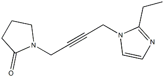 1-[4-(2-Ethyl-1H-imidazol-1-yl)-2-butynyl]pyrrolidin-2-one Struktur