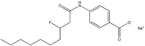 4-[(3-Fluorodecanoyl)amino]benzenecarboxylic acid sodium salt Struktur