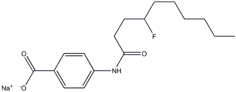 4-[(4-Fluorodecanoyl)amino]benzenecarboxylic acid sodium salt Struktur